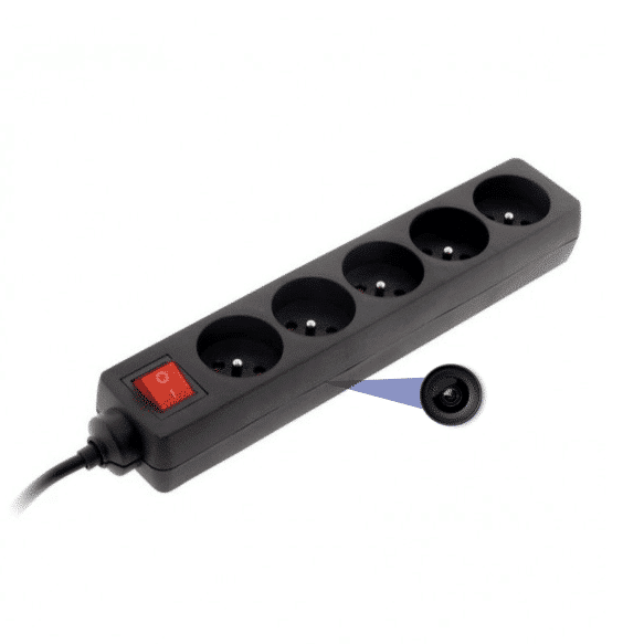 Design-ohne-Titel-8.png Steckdosenleiste (Schwarz) mit integrierter WLAN-Kamera – Bild 1