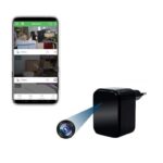 Wlan HD Kamera für die Steckdose / mit integriertem Mikrofon / Nachtsicht / Kameralinse absolut nicht sichtbar (Verspiegelt)