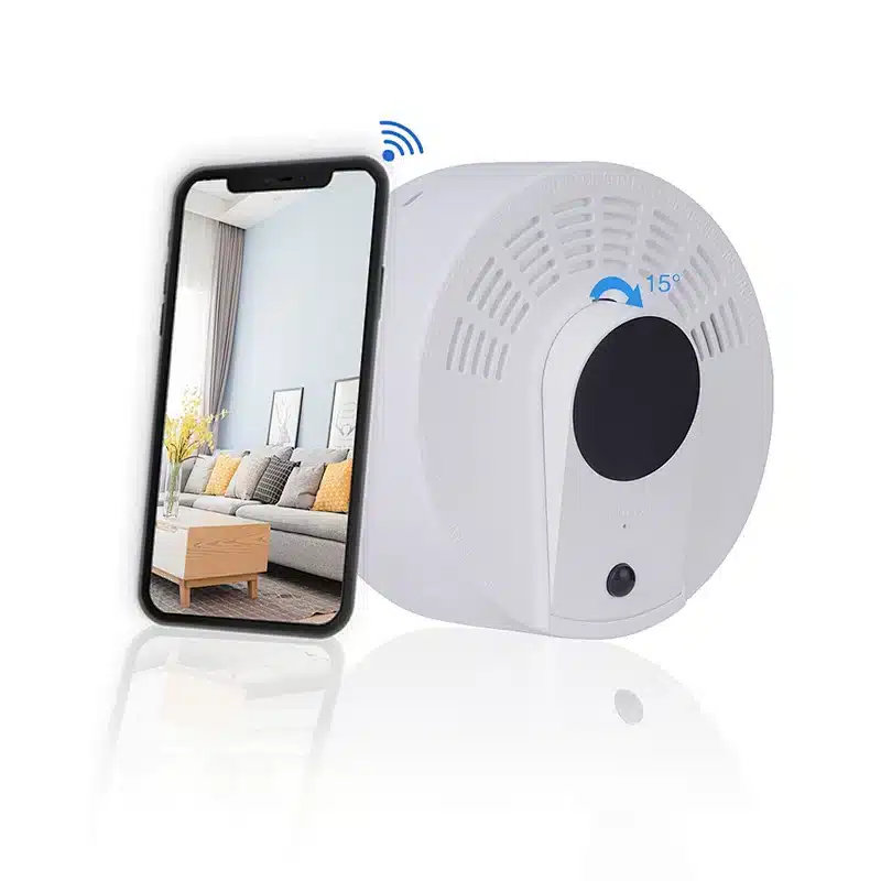 raucherlder-smart-cam-kamera-2.webp Unauffällige WiFi Überwachungskamera im Rauchmelder-Design – Live-Zugriff per App – Bild 1